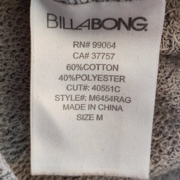 Billabong knitted hoodie men's size M grey kangaroo pocket - Picture 5 of 10